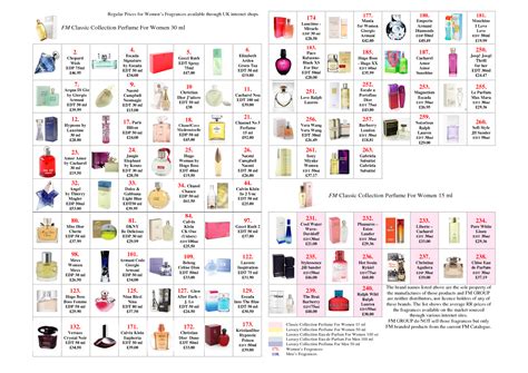 fm perfume uk list|fm perfume comparison chart 2022.